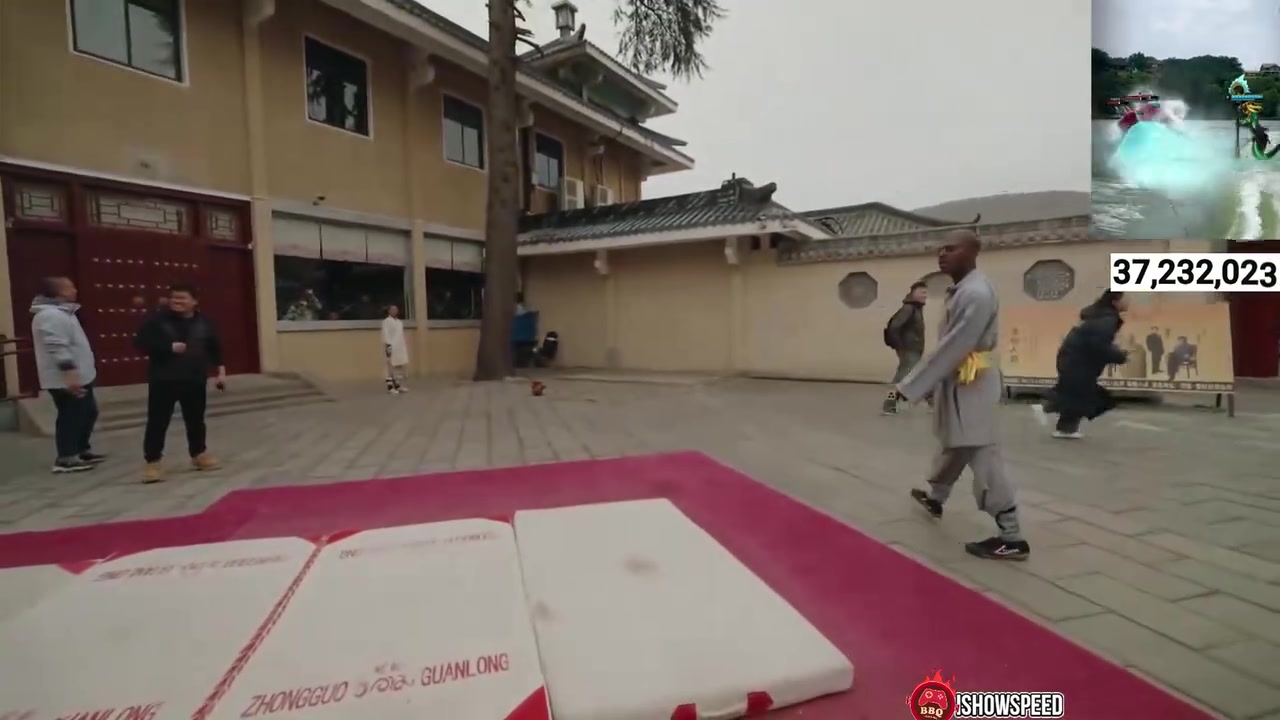 触发先祖痛苦回忆!speed在河南少林寺练鞭不小心打到自己